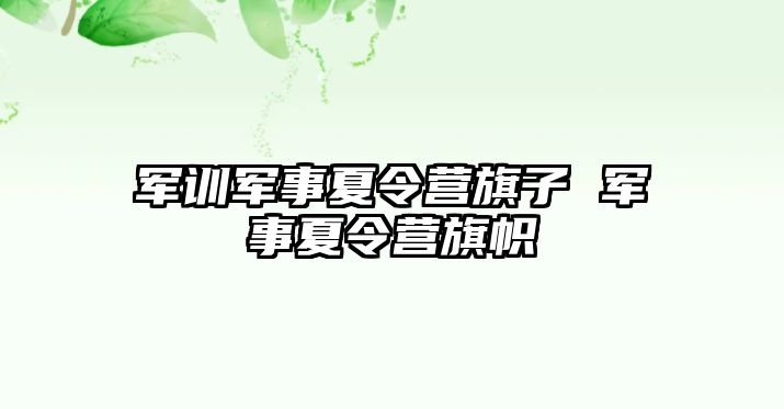 军训军事夏令营旗子 军事夏令营旗帜