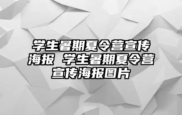 学生暑期夏令营宣传海报 学生暑期夏令营宣传海报图片