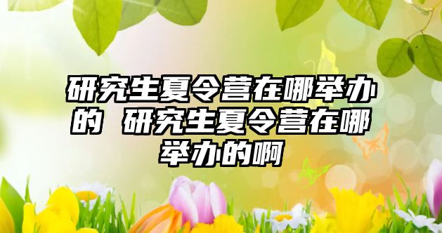 研究生夏令营在哪举办的 研究生夏令营在哪举办的啊