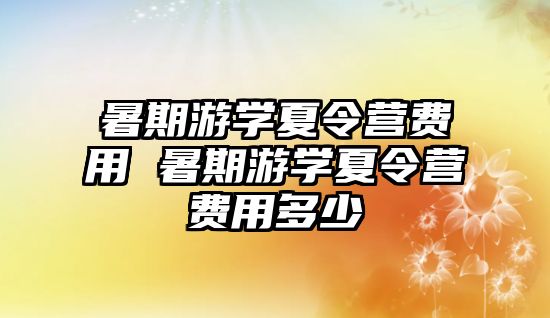 暑期游学夏令营费用 暑期游学夏令营费用多少