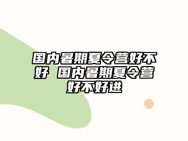 国内暑期夏令营好不好 国内暑期夏令营好不好进