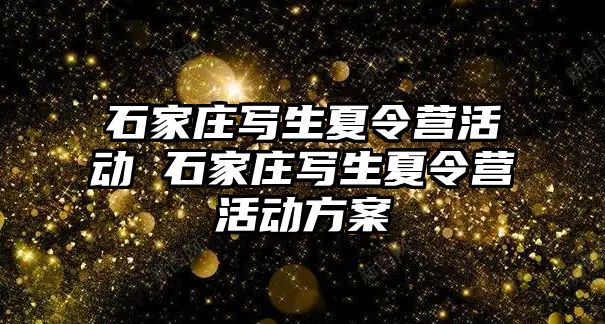 石家庄写生夏令营活动 石家庄写生夏令营活动方案