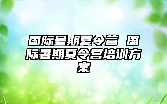 国际暑期夏令营 国际暑期夏令营培训方案