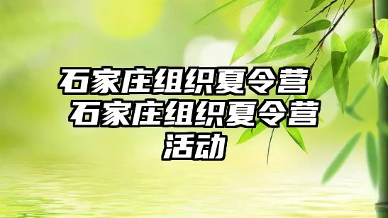 石家庄组织夏令营 石家庄组织夏令营活动