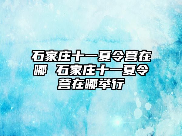 石家庄十一夏令营在哪 石家庄十一夏令营在哪举行