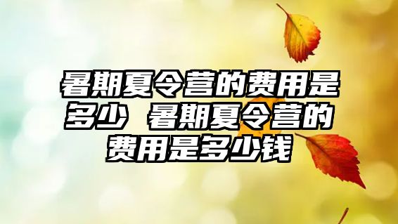 暑期夏令营的费用是多少 暑期夏令营的费用是多少钱