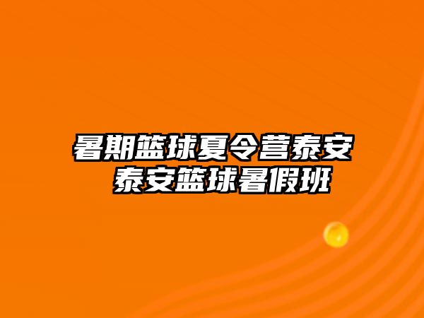 暑期篮球夏令营泰安 泰安篮球暑假班