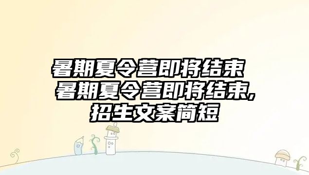 暑期夏令营即将结束 暑期夏令营即将结束,招生文案简短