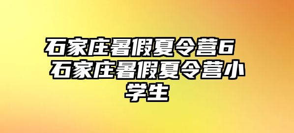 石家庄暑假夏令营6 石家庄暑假夏令营小学生