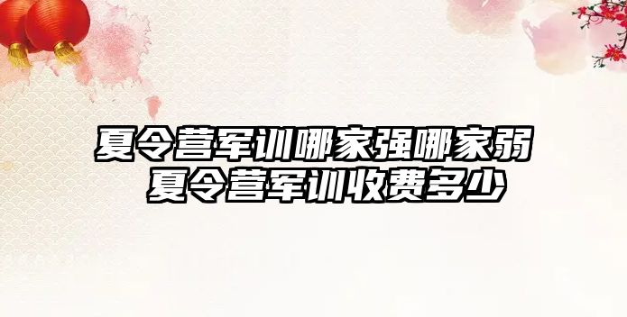 夏令营军训哪家强哪家弱 夏令营军训收费多少