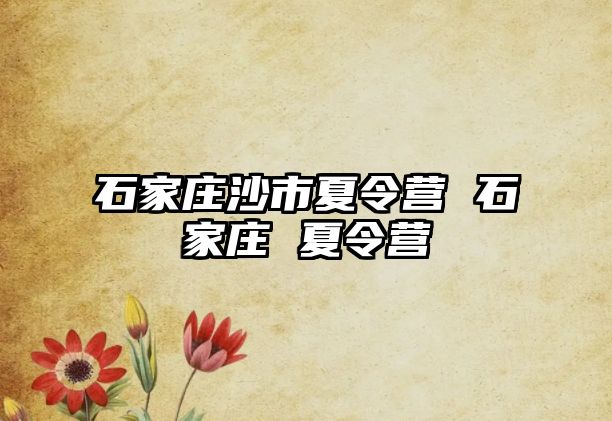 石家庄沙市夏令营 石家庄 夏令营