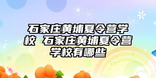 石家庄黄埔夏令营学校 石家庄黄埔夏令营学校有哪些