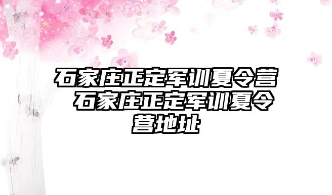 石家庄正定军训夏令营 石家庄正定军训夏令营地址