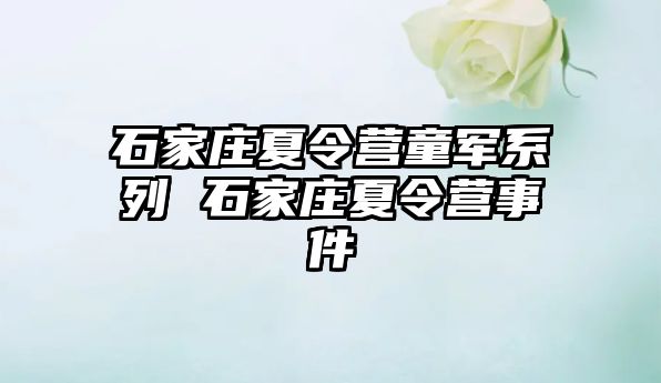 石家庄夏令营童军系列 石家庄夏令营事件