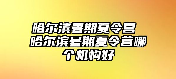 哈尔滨暑期夏令营 哈尔滨暑期夏令营哪个机构好