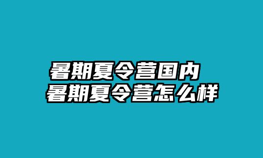 暑期夏令营国内 暑期夏令营怎么样