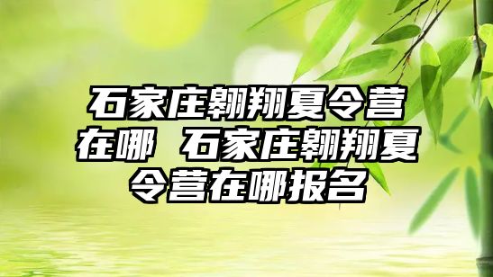 石家庄翱翔夏令营在哪 石家庄翱翔夏令营在哪报名