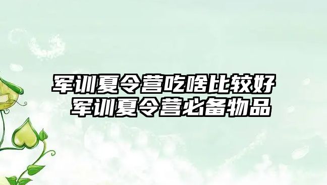 军训夏令营吃啥比较好 军训夏令营必备物品