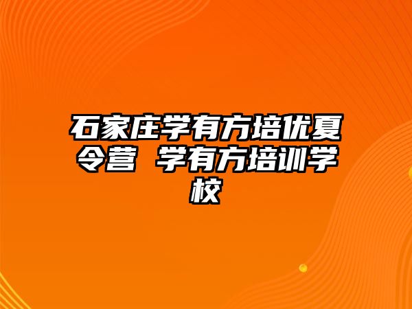 石家庄学有方培优夏令营 学有方培训学校