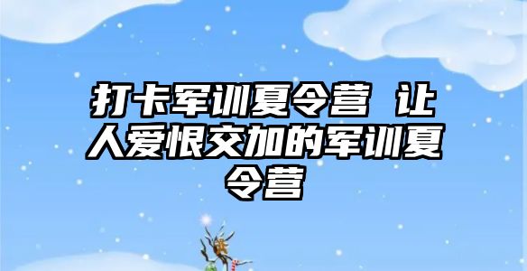 打卡军训夏令营 让人爱恨交加的军训夏令营