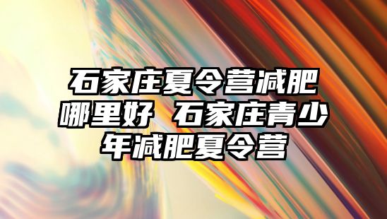 石家庄夏令营减肥哪里好 石家庄青少年减肥夏令营