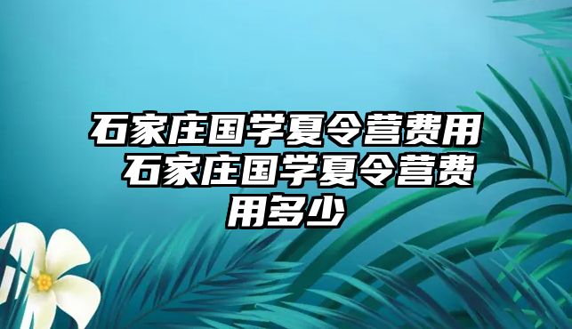 石家庄国学夏令营费用 石家庄国学夏令营费用多少