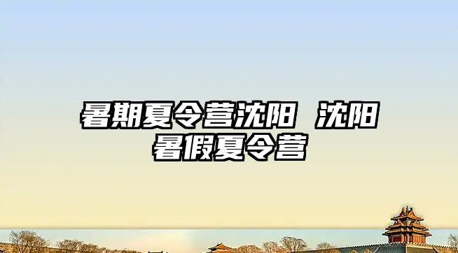 暑期夏令营沈阳 沈阳暑假夏令营