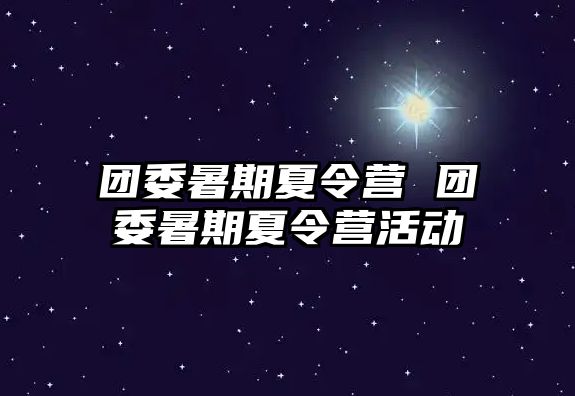 团委暑期夏令营 团委暑期夏令营活动