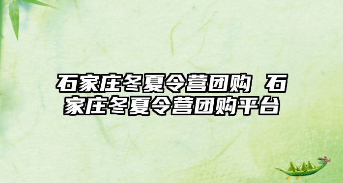 石家庄冬夏令营团购 石家庄冬夏令营团购平台