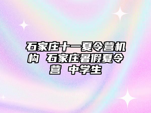 石家庄十一夏令营机构 石家庄暑假夏令营 中学生