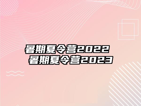 暑期夏令营2022 暑期夏令营2023