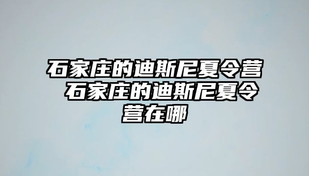 石家庄的迪斯尼夏令营 石家庄的迪斯尼夏令营在哪