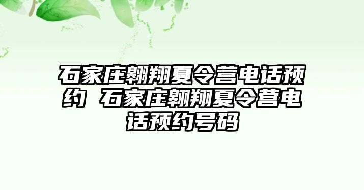 石家庄翱翔夏令营电话预约 石家庄翱翔夏令营电话预约号码