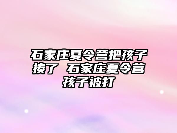 石家庄夏令营把孩子揍了 石家庄夏令营孩子被打