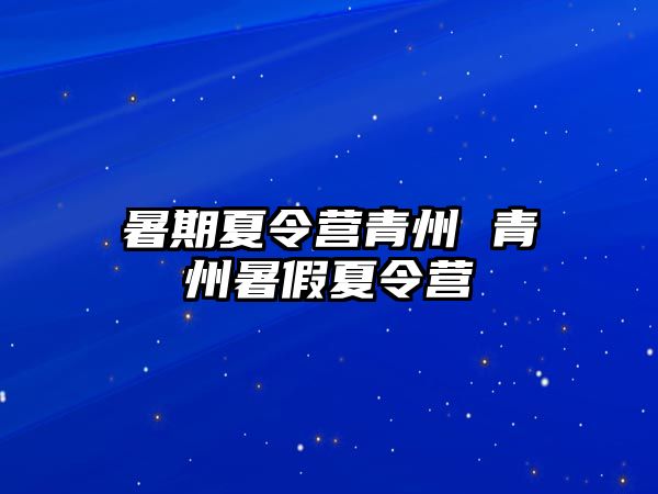 暑期夏令营青州 青州暑假夏令营