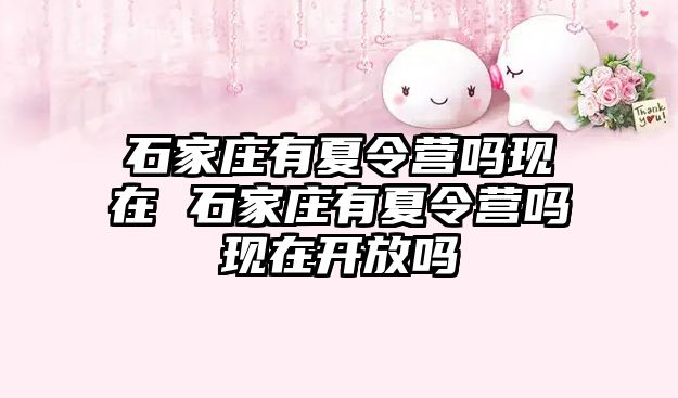 石家庄有夏令营吗现在 石家庄有夏令营吗现在开放吗