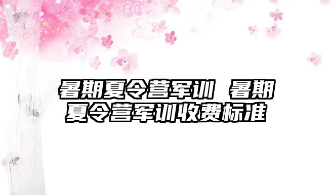 暑期夏令营军训 暑期夏令营军训收费标准