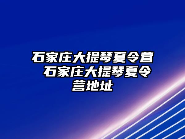 石家庄大提琴夏令营 石家庄大提琴夏令营地址