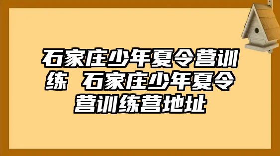 石家庄少年夏令营训练 石家庄少年夏令营训练营地址