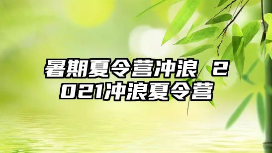 暑期夏令营冲浪 2021冲浪夏令营