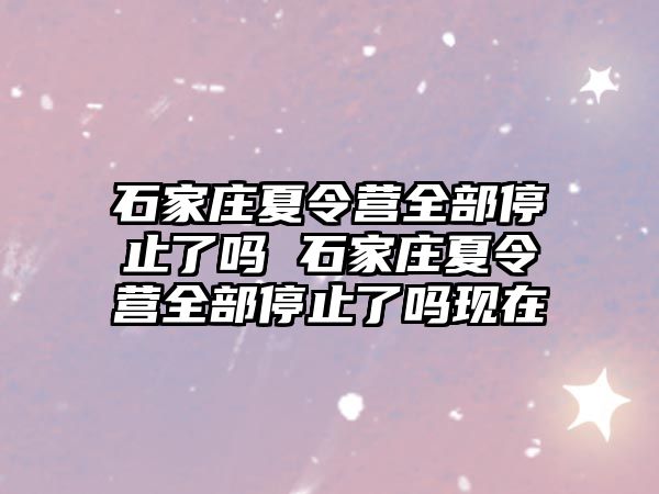 石家庄夏令营全部停止了吗 石家庄夏令营全部停止了吗现在