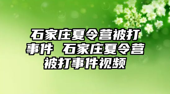 石家庄夏令营被打事件 石家庄夏令营被打事件视频