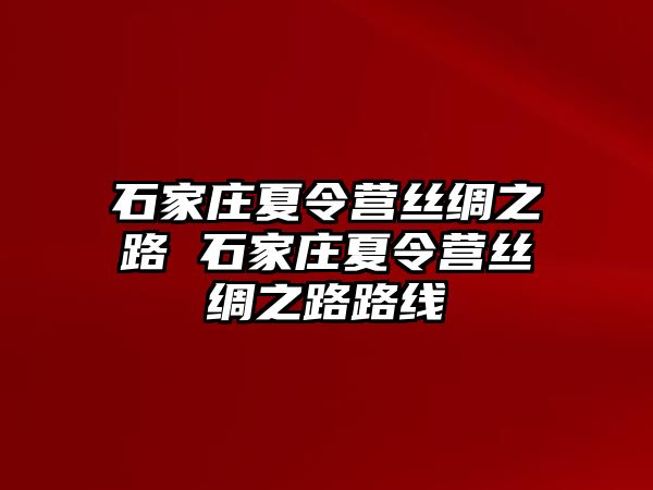 石家庄夏令营丝绸之路 石家庄夏令营丝绸之路路线