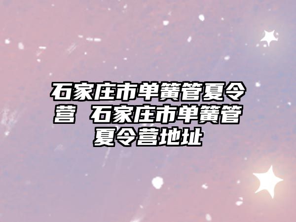 石家庄市单簧管夏令营 石家庄市单簧管夏令营地址