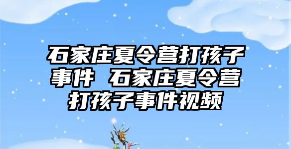 石家庄夏令营打孩子事件 石家庄夏令营打孩子事件视频