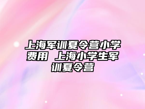 上海军训夏令营小学费用 上海小学生军训夏令营