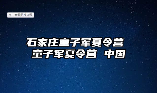 石家庄童子军夏令营 童子军夏令营 中国