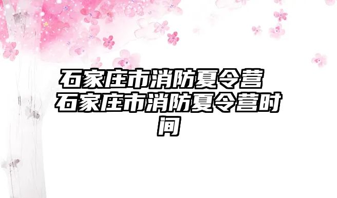 石家庄市消防夏令营 石家庄市消防夏令营时间