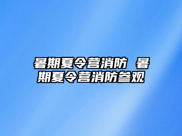 暑期夏令营消防 暑期夏令营消防参观