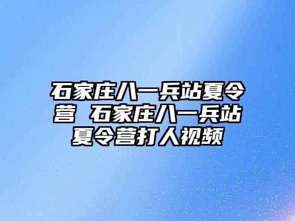 石家庄八一兵站夏令营 石家庄八一兵站夏令营打人视频